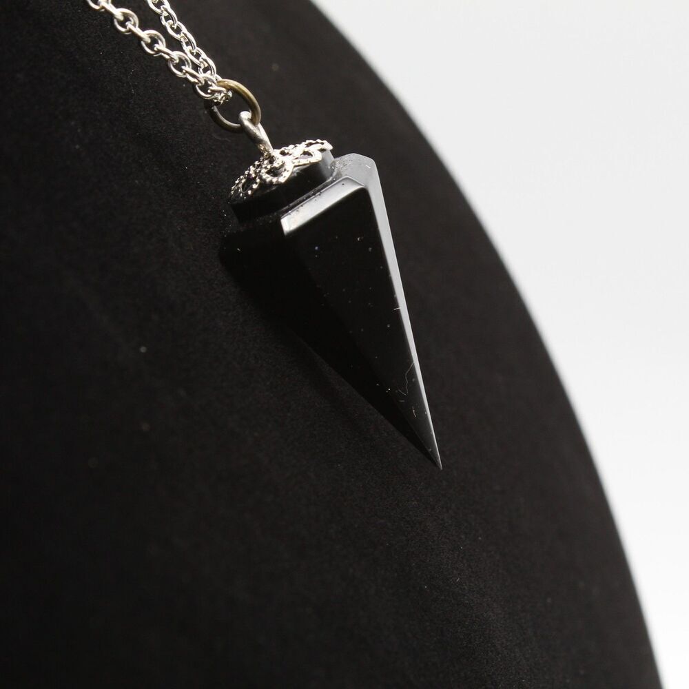 Black Pendulum Pendant Necklace - Picture 3 of 6